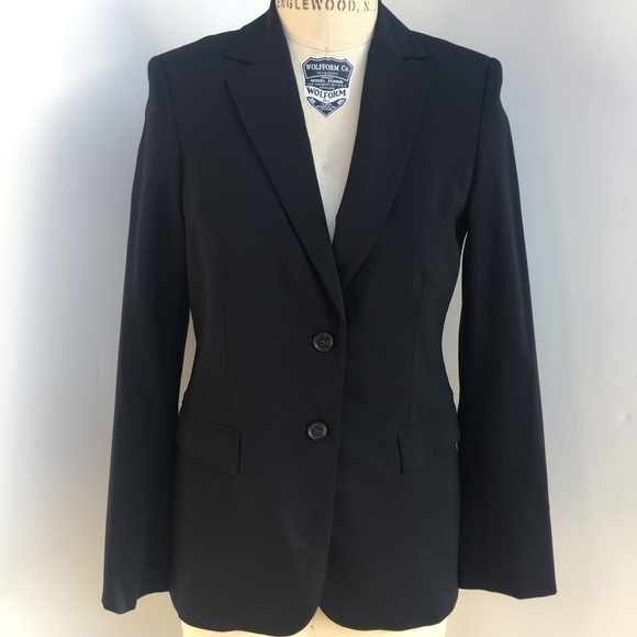 SOLD Wool Navy Blue Black Blazer Jacket - Picture 3 of 8